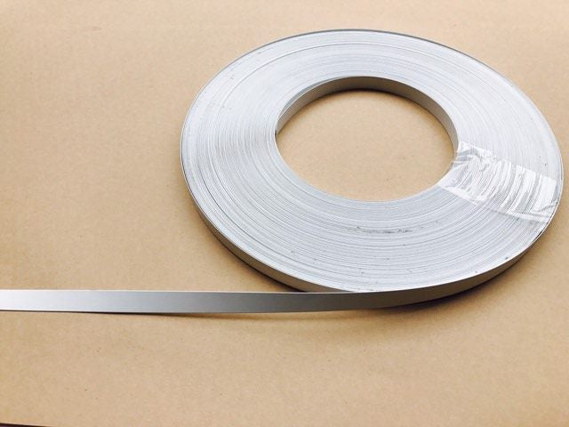 10 metres x Continuous Flat Enamelled White Sprung Steel Boning